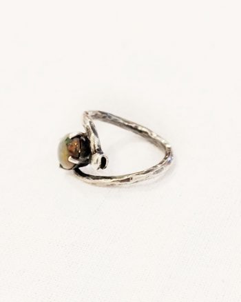Slytherin: Opal Snake Ring – 925 Sterling Silver