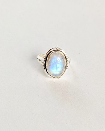 Sterling Silver Minimalistic Moonstone Ring