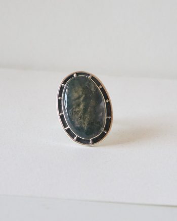 Life Within – Moss Agate Sterling Silver Ring